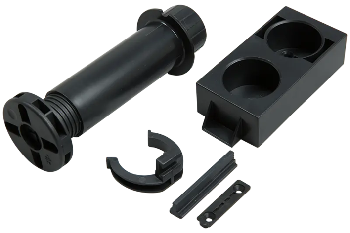 Sokkelben 135-170 mm i plast, justerbar