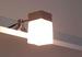 Cube halogen spejllampe i chrom med indv. frostet glas